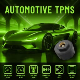 Wireless Bluetooth Tire Pressure Monitor, APP Real-Time Pressure Temperature Alarm,for RV SUV MPV Van Car Motorcycle Scooter ATV
