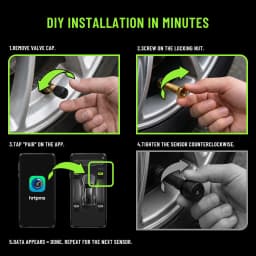 Wireless Bluetooth Tire Pressure Monitor, APP Real-Time Pressure Temperature Alarm,for RV SUV MPV Van Car Motorcycle Scooter ATV