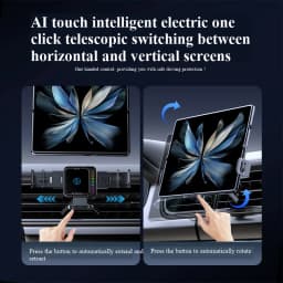 New Foldable Phone Car Mount with Wireless Charging, Suitable for Phones, Tablets, Large Screens, and Navigation