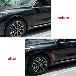 Car Side Air Fender Intake Vent Spoiler Cover For BMW X5 G05 M-Sport 2019 2020 2021 2022 Glossy Black ABS Shark Gilles Trim