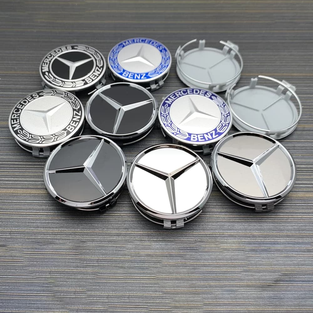 Emblem Logo Car Wheel Center Cap 4Pcs75mm Hub Cover Badge For Mercedes Benz AMG W211 W203 W204 W210 W124 AMG W202 Accessorie
