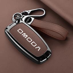 For Chery Omoda C5 E5 C9 Omoda 5 9 EV PHEV 2024 2025 Leather Car Key Case Cover Protector Key Cover Keychain Car Accessories