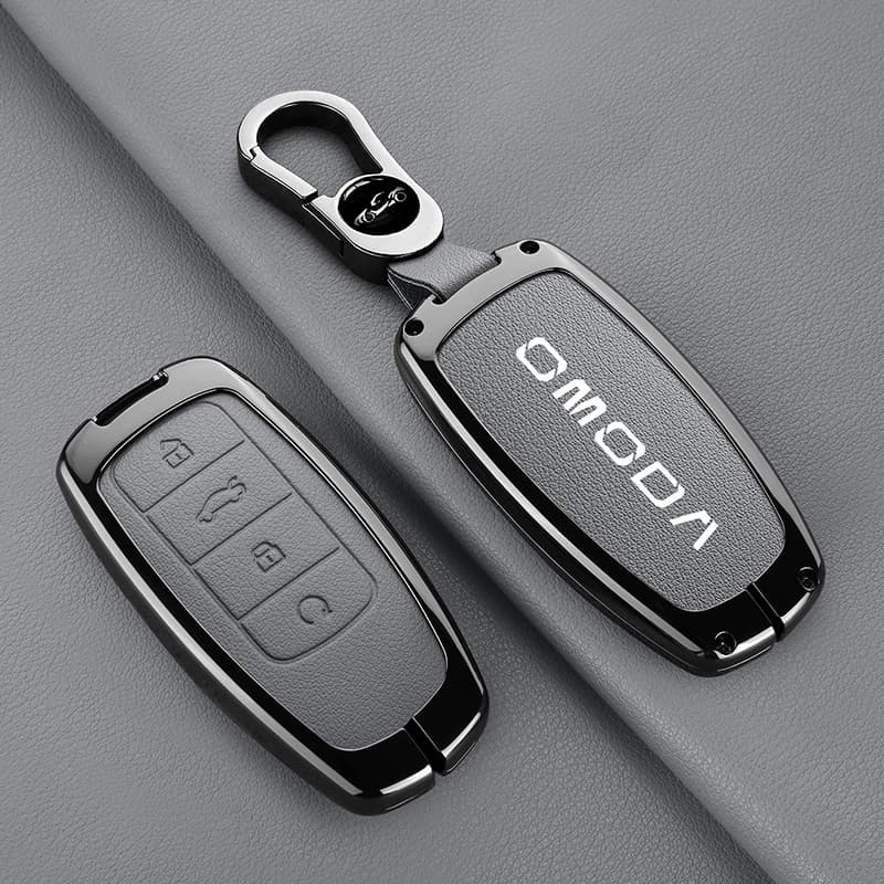 For Chery Omoda C5 E5 C9 Omoda 5 9 EV PHEV 2024 2025 Leather Car Key Case Cover Protector Key Cover Keychain Car Accessories