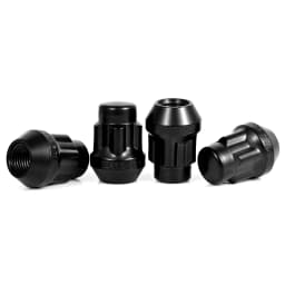 black locking lug nuts set  4 Locks + Key M12 x 1.5 12 x 1.5  Closed End Bulge 1.38"  Dual Hex Key 13/16" and 3/4"