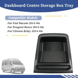 Dashboard Centre Storage Box Tray for Fiat Ducato Boxer Citroen Relay 2014-On Replace 735699812 ABS