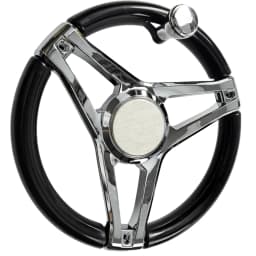 13-1/2 Inch Dia Boat Steering Wheel 3 Spoke, Marine Steering Wheel for Seastar and Verado With Turning Knob