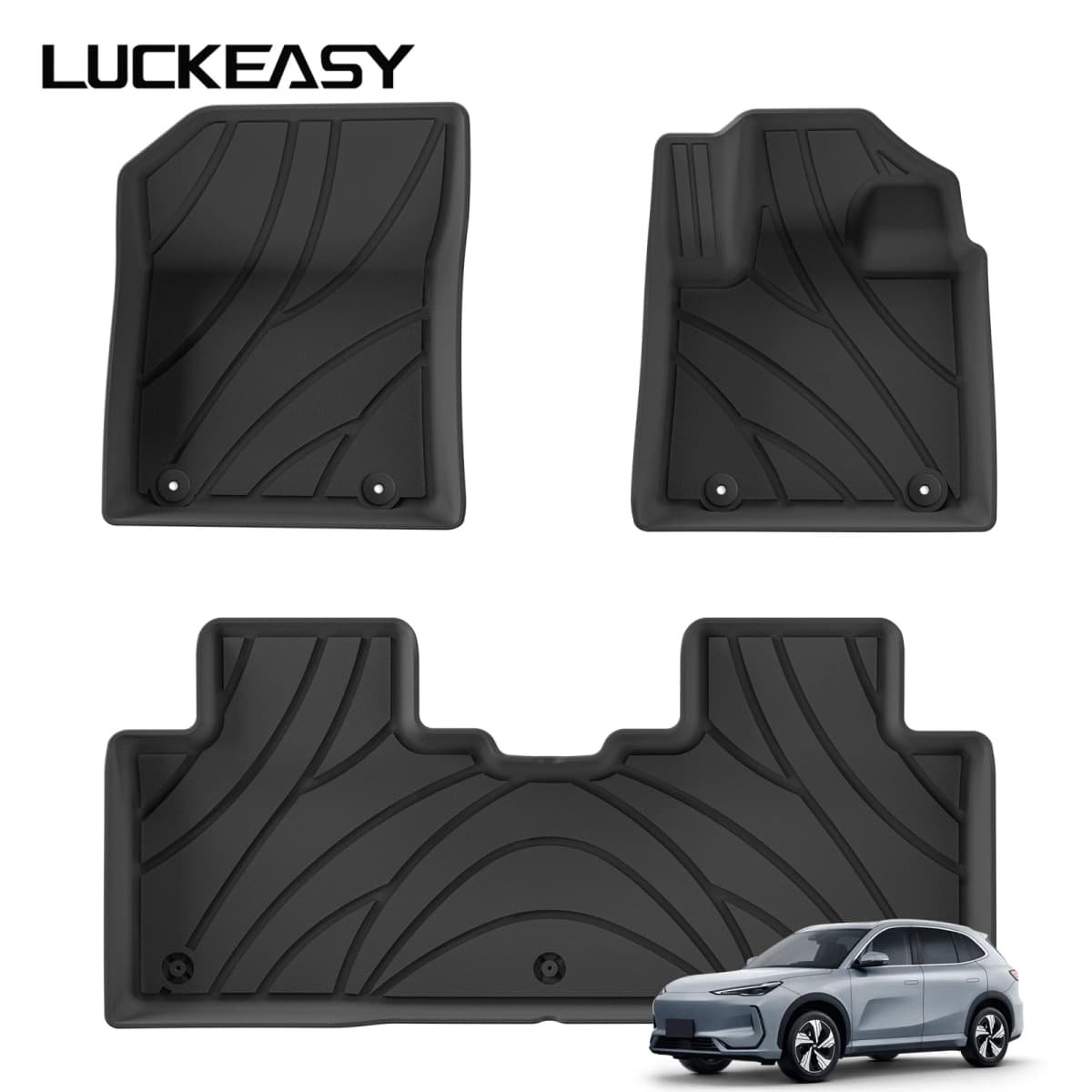 LUCKEASY for Geely Galaxy E5 EX5 2024 2025 Car Floor Mats Protective Mat Accessories Cargo Liner Trunk Mat Only Fit Right Rudder