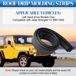 For Jeep Wrangler YJ 1987-1995 Rubber Cowl Seal to Windshield Frame 55009127, 55175778