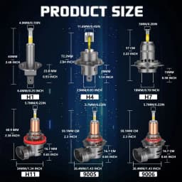6800W 360 H4 LED Car Headlight Bulb Canbus H11 9005 9006 Light for Car Turbo Mini Size H11 H7 LED HeadLamp 12V Wireless with Fan