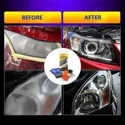DIY Car Headlight Restoration Kit, Remove Oxidation Yellowing Scratches, Lens Polishing Renew Brightening Tools for Auto Headlam