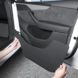 For 6-Seater Tesla Model YL Front and Rear Door Anti Kick Pads, Door Panel Protection Pads, Anti-Wear Protection, 4pcs