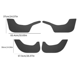 For 6-Seater Tesla Model YL Front and Rear Door Anti Kick Pads, Door Panel Protection Pads, Anti-Wear Protection, 4pcs