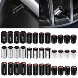 4Pcs For Audi Sports A4 B5 B6 B9 A1 A3 8L A6 C5 C7 Q3 Q5 Q7 Car Tire Tyre Valve Dust Caps Stem Covers Car Wheel Air Valve Cover