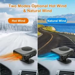150W Electric Car Heater 12V/24V Air Cooler Fan Portable Demister Defroster Heating Fan Dryer Windshield Defogging Accessroies