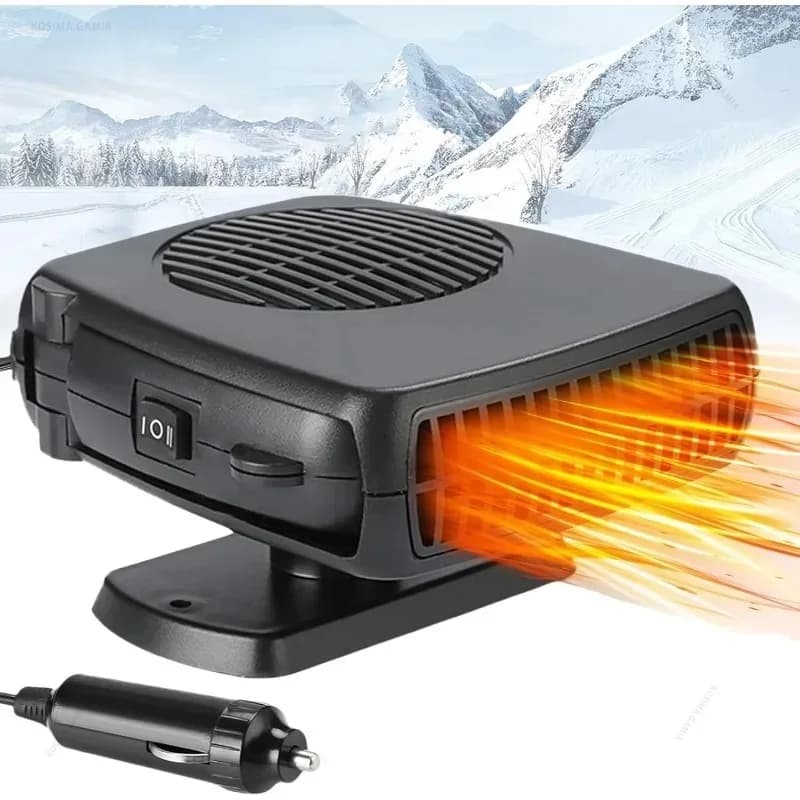 150W Electric Car Heater 12V/24V Air Cooler Fan Portable Demister Defroster Heating Fan Dryer Windshield Defogging Accessroies