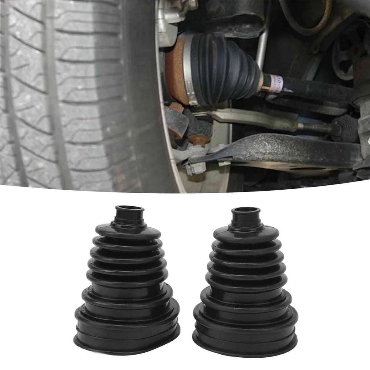 HOMEFISH Car Ball Cage Cover, Half Axle Ball Cage Dust Cover, Universal Non Removable Outer Ball Cage Cover Repair Kit
