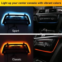 For BMW 3 Series 4 Series F30 F32 F33 F34 F36 2 Color Center Console AC Panel Ambient RadioTrim LED Dashboard Atmosphere Light
