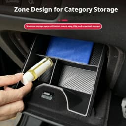 For BMW X5 X6 X7 G06 G07 G05 2019-2026 Under Main Driver Storage Box Tray Pallet Case Organizer Black Car Interior Accessories