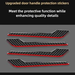 4Pcs for Tesla Model 3 Y Juniper Highland 2020-2025 2026 Door Handle Wrap Cover Protector Stickers Carbon Fiber Resin Casting