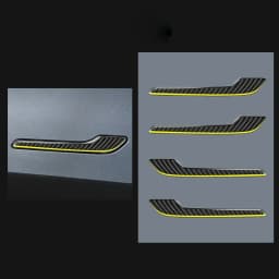 4Pcs for Tesla Model 3 Y Juniper Highland 2020-2025 2026 Door Handle Wrap Cover Protector Stickers Carbon Fiber Resin Casting