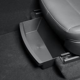 Under Seat Storage Box for Tesla Model Y Juniper 2025-2026 Hidden Front Seat Organizer Tray with Anti-Slip Padding Waterproof
