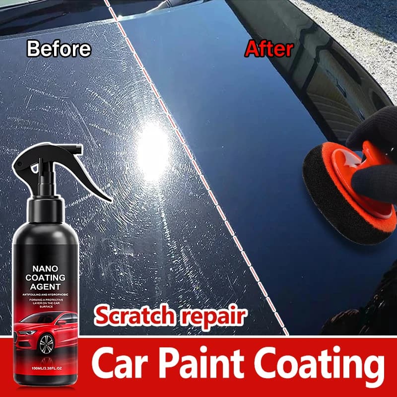 Universal Auto Graphene Nano Ceramic Coating Complete Kit, Professional Car Paint Polishing Brush, Ultra Shiny Finish, Long Last