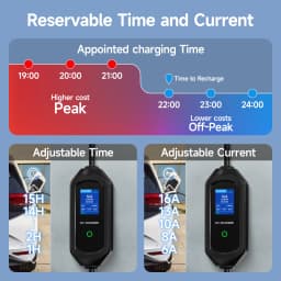 AFYEEV 3.6KW Portable Type2 IEC62196-2 EV Charger GBT EVSE Charging Cable Type1 SAE J1772 Electric Car Charger Wallbox EU Plug