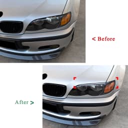 For BMW 3 Series E46 1998-2004 Car Front Headlight Eyebrows Eyelids Trim Lamp Sticker Cover Body Kits Auto Accessories Lamp Trim