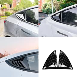 Rear Side Window Cover Louverfor Tesla Model 3 2017-2024 2025 2026 Exterior Decoration Triangle Window Visor Anti-Scratch Guard