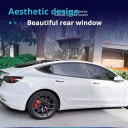 Rear Side Window Cover Louverfor Tesla Model 3 2017-2024 2025 2026 Exterior Decoration Triangle Window Visor Anti-Scratch Guard