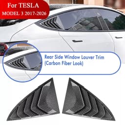 Rear Side Window Cover Louverfor Tesla Model 3 2017-2024 2025 2026 Exterior Decoration Triangle Window Visor Anti-Scratch Guard