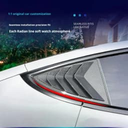 Rear Side Window Cover Louverfor Tesla Model 3 2017-2024 2025 2026 Exterior Decoration Triangle Window Visor Anti-Scratch Guard