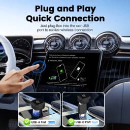 CarlinKit 5.0 Mini Ultra Wireless Android Auto & CarPlay Adapter Auto Connect Plug &Play For Wired CarPlay&AA Cars Smart Car Box
