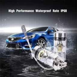 2pcs H1 100W LED Headlights Bulb Super Bright White 12-24V 20-SMD- Projector Fog Driving DRL- Light Bulb 6000K Car Accessories