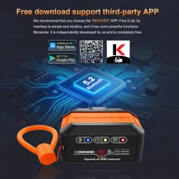 KONNWEI KW906 Bluetooth OBD2 Scanner Car Diagnostic Tool, Vehicle Code Reader, Live Data, Engine Check Scanner for Android iOS
