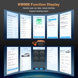 KONNWEI KW906 Bluetooth OBD2 Scanner Car Diagnostic Tool, Vehicle Code Reader, Live Data, Engine Check Scanner for Android iOS