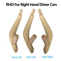 3PCS Set LHD RHD Interior Door Left Right Pull Handle Trim Cover For BMW X5 X6 F15 F16 2014-2018
