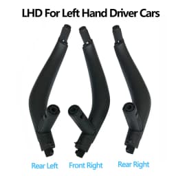 3PCS Set LHD RHD Interior Door Left Right Pull Handle Trim Cover For BMW X5 X6 F15 F16 2014-2018