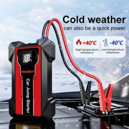 12V Portable Jump Starter Power Bank, Fast Charging with Emergency LED Light, Car Battery Booster for Petrol Diesel Auto SUV
