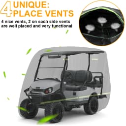 Waterproof Golf Cart Cover 2/4/4+2 Passenge 210D All-Weather Protective Outdoor Covers Dustproof Windproof Durable with Zipper
