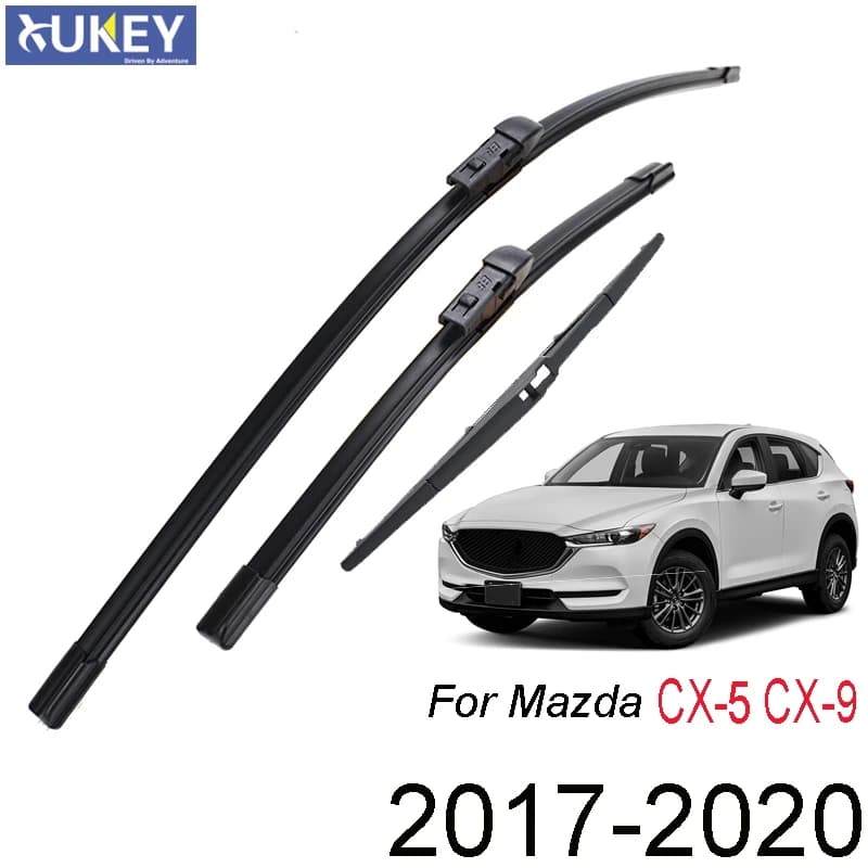 Xukey Front Rear Windscreen Wiper Kit Set For Mazda CX-5 CX-9 CX5 CX9 MK2 2020 2019 2018 2017 24" 18" 14"