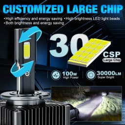 D1S D3S LED Canbus Headlight Bulb D4S D2S  Xenon High Power Turbo Led Lights for Car Ultra Powerful Auto Headlamp