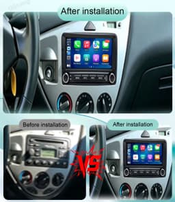 For Ford Fiesta Mk4 Mk5 Focus Mk1 Mondeo Mk2 Mk3 Fusion Transit Connect Ranger Puma Galaxy Mk1 Escort Mk6 Radia Player 6.86" 4G