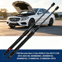 2PCS For Mercedes-Benz C Class W205 E Class W213 GLS C257 Hood Lift Support Gas Springs Bonnet Rod 2059800064 2059800164