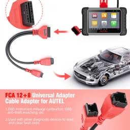 For Chrysler 12+8 OBD2 Adapter Cable Bypass SGW for Jeep Dodge Fiat Compatible with Autel Maxisys Launch X431 Diagnostic Tool