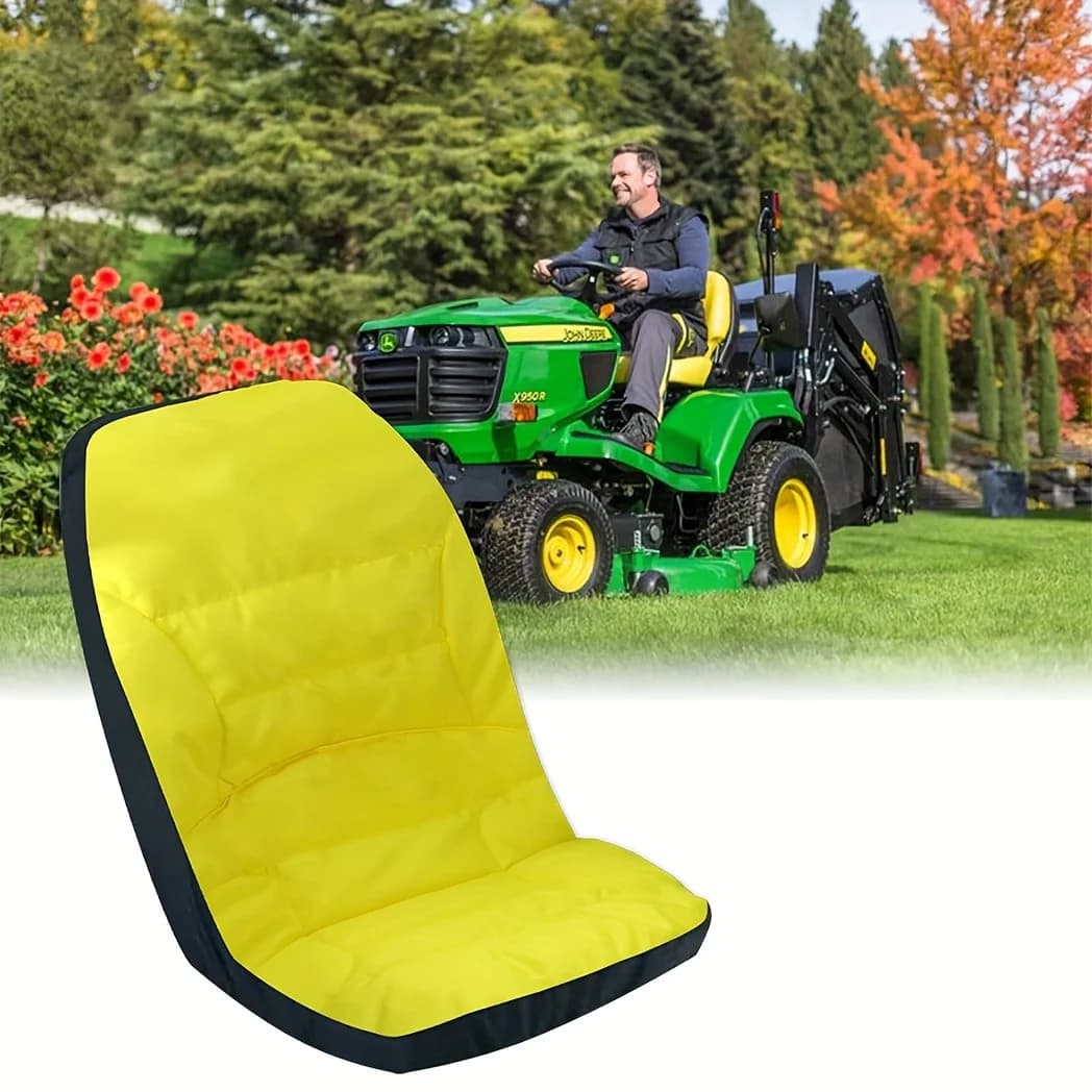 Padded Compact Tractor Seat Cover, 300D Waterproof UV Protector for John Deere 1025R 2025R Lawn Mower