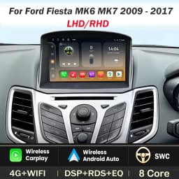 Android 16 Car Radio For Ford Fiesta MK6 MK7 2009 - 2017 Carplay Android Auto Stereo Player GPS Navigation Wifi Video Autoradio