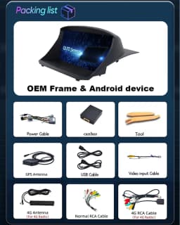 Android 16 Car Radio For Ford Fiesta MK6 MK7 2009 - 2017 Carplay Android Auto Stereo Player GPS Navigation Wifi Video Autoradio