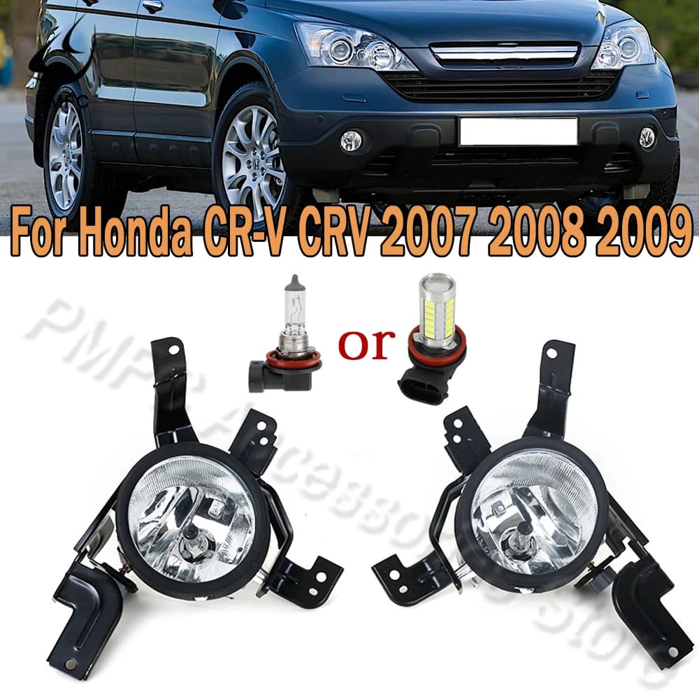 PMFC Fog Lamp Front Bumper Fog Light With Bulb FOR HONDA CR-V CRV 2007 2008 2009 RE1 RE2 RE4 33951-SWA-H01 33901-SWA-H01