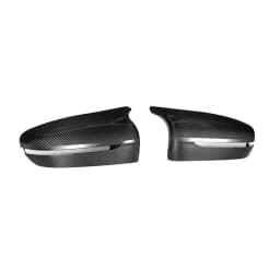 Real Dry Carbon Fiber Car Door Side Rearview Mirror Caps for BMW M5 Series F90 2017-IN OEM Style Mirror Cover Cap 1 Pair Glossy